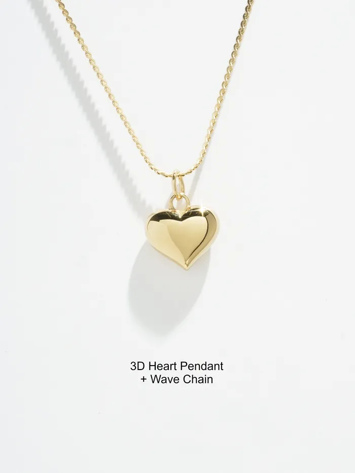 READYMADE Necklaces 3D Heart Pendant Single
