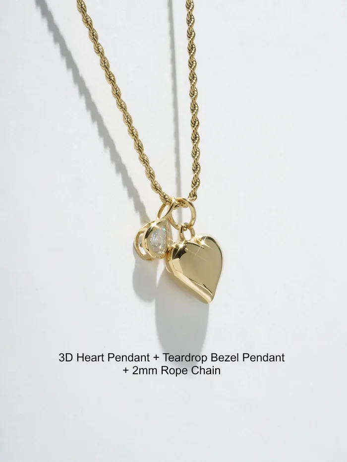 READYMADE Necklaces 3D Heart Pendant Single