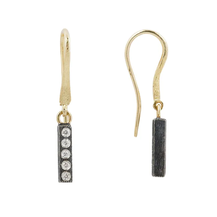 Rene Escobar Earrings Adam Diamond Bar Earrings