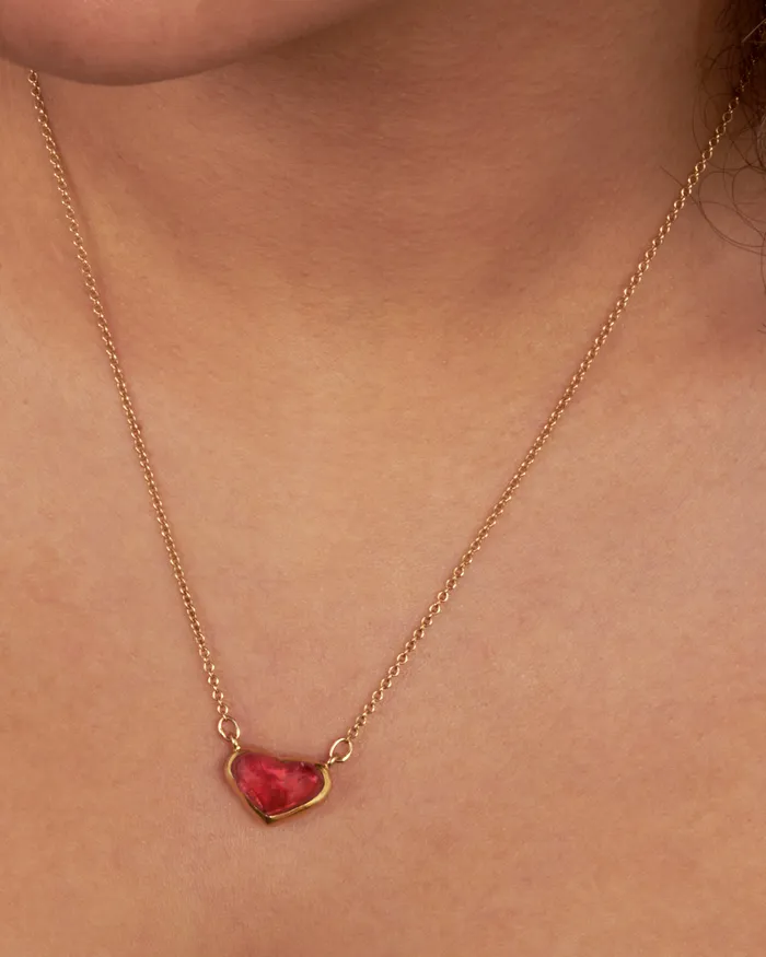 Rubellite Heart Necklace KIMBERLIN BROWN Necklaces