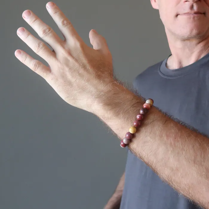 Satin Crystals Bracelets Mookaite Jasper Bracelet Colorful Crystal Carnival