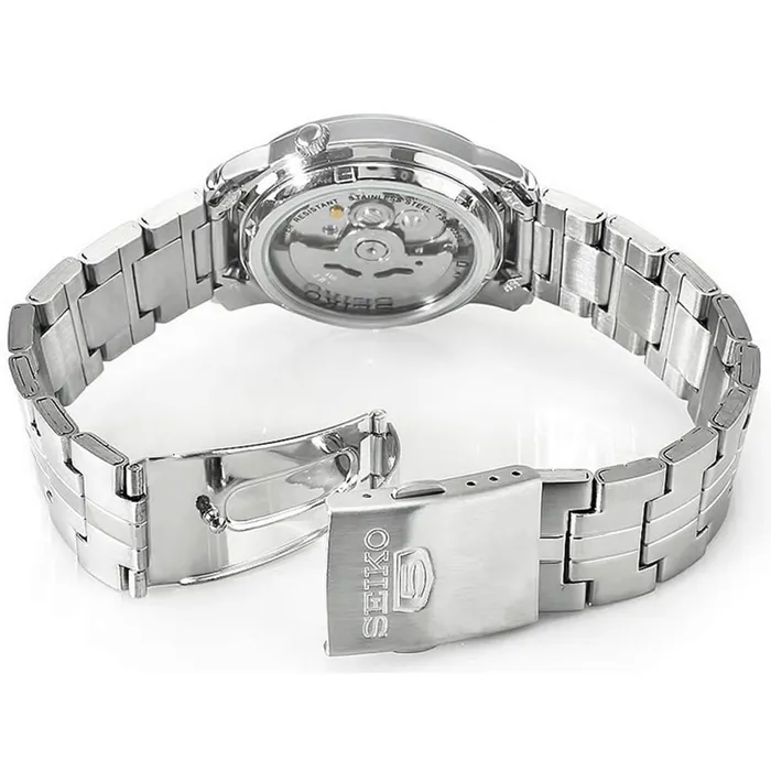 SEIKO Bracelets Seiko Mens Automatic Watch Seiko 5 Black Dial Silver Tone Bracelet SNKK71K1 SEIKO Bracelets Seiko Mens Automatic Watch Seiko 5 Black Dial Silver Tone Bracelet SNKK71K1