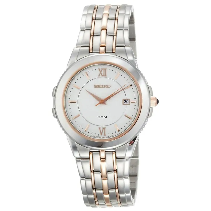 Seiko Bracelets Seiko SKK690 Mens Le Grand Sport Two Tone Dial Rose Gold Steel Bracelet Watch Seiko Bracelets Seiko SKK690 Mens Le Grand Sport Two Tone Dial Rose Gold Steel Bracelet Watch