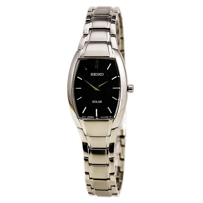 Seiko Bracelets Seiko SUP259 Womens Solar Black Dial Stainless Steel Bracelet Watch Seiko Bracelets Seiko SUP259 Womens Solar Black Dial Stainless Steel Bracelet Watch