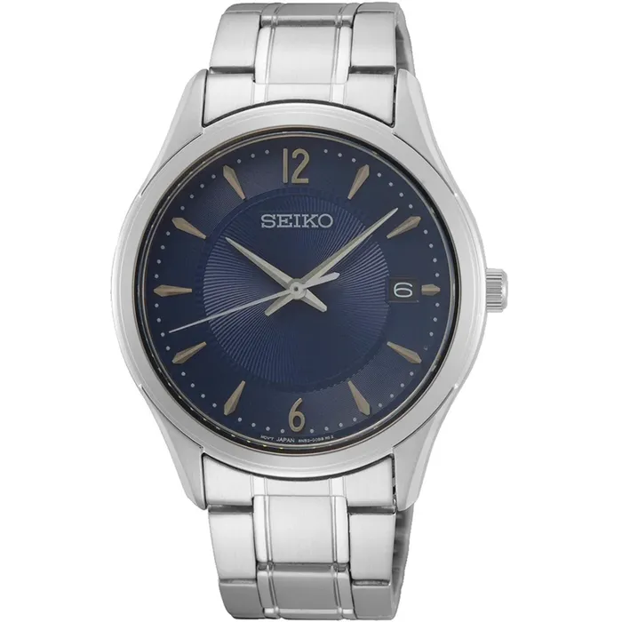 Seiko Mens Watch Quartz Blue Dial Silver Steel Bracelet Date Display SUR419P1 SEIKO Bracelets Seiko Mens Watch Quartz Blue Dial Silver Steel Bracelet Date Display SUR419P1 SEIKO Bracelets