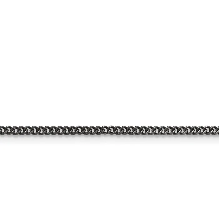 Stainless Steel 200mm 18in Round Curb Antiqued Chain Chisel Bracelets