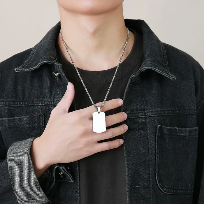 Stainless Steel Dog Tag Cremation Urn Pendant Necklace VVS Jewelry Necklaces Stainless Steel Dog Tag Cremation Urn Pendant Necklace VVS Jewelry Necklaces