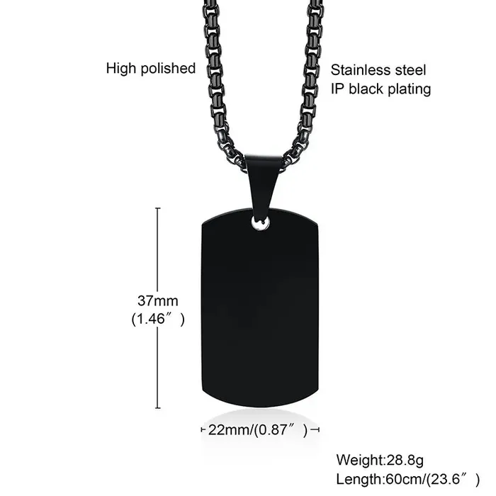 Stainless Steel Dog Tag Cremation Urn Pendant Necklace VVS Jewelry Necklaces