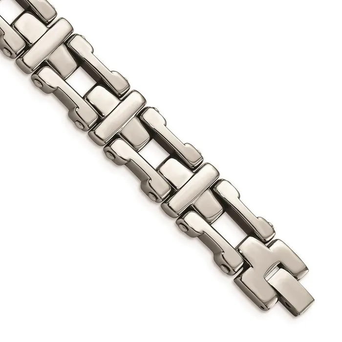 Stainless Steel Polished 85in Bracelet Chisel Bracelets