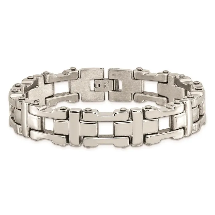 Stainless Steel Polished 85in Bracelet Chisel Bracelets Stainless Steel Polished 85in Bracelet Chisel Bracelets