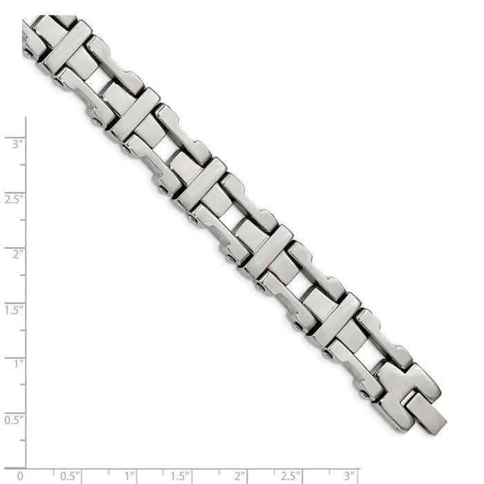 Stainless Steel Polished 85in Bracelet Chisel Bracelets Stainless Steel Polished 85in Bracelet Chisel Bracelets