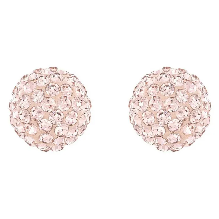 Swarovski Earrings Swarovski Womens Blow Rose Gold Plated Bubble Shaped Crystal Pierced Earrings 38 Diameter 5117726