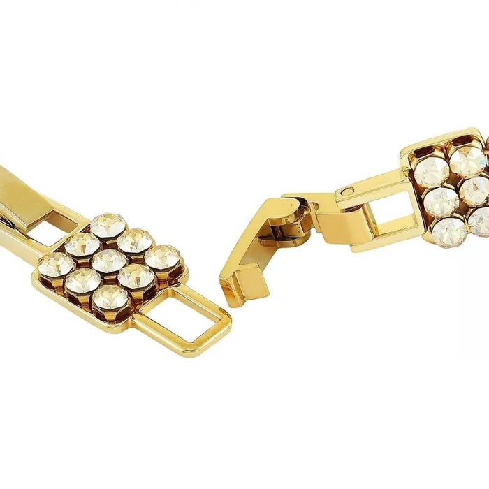 Swarovski Womens Bracelet Fit Crystal Yellow Gold Steel Mesh Bracelet 5381138 Swarovski Bracelets