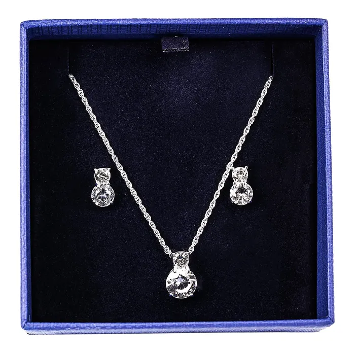 Swarovski Womens Brilliance RhodiumPlated Necklace Pierced Earrings Set 1807339 Swarovski Earrings Swarovski Womens Brilliance RhodiumPlated Necklace Pierced Earrings Set 1807339 Swarovski Earrings