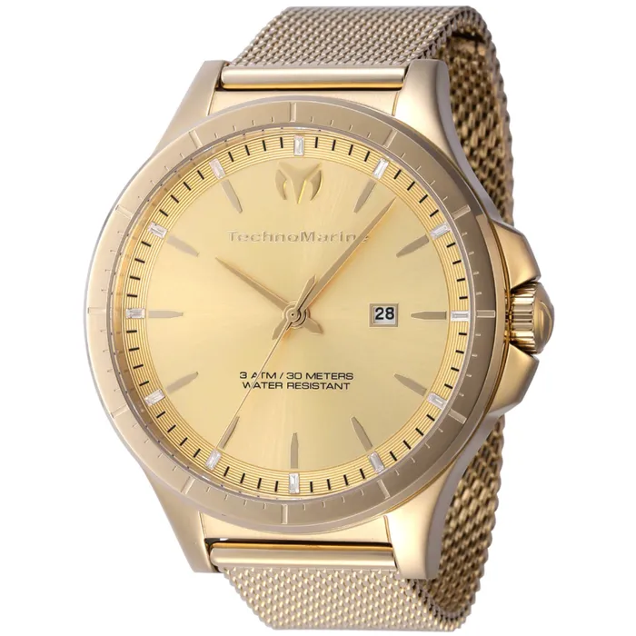 TechnoMarine Bracelets Technomarine Mens Watch MoonSun Quartz Gold Tone Dial Mesh Bracelet TM822009 TechnoMarine Bracelets Technomarine Mens Watch MoonSun Quartz Gold Tone Dial Mesh Bracelet TM822009