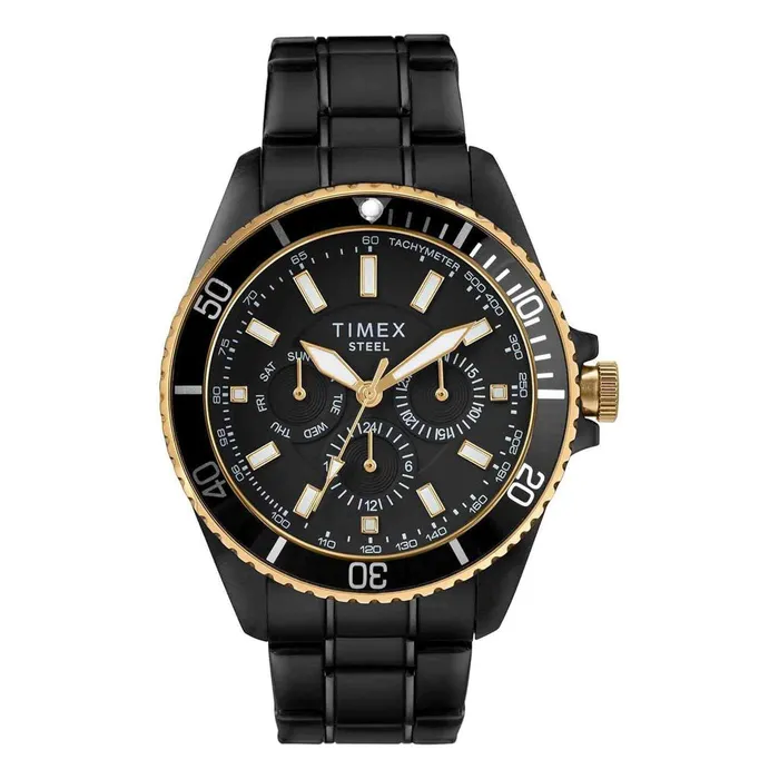 Timex Bracelets Timex Mens Chronograph Watch Black IP Stainless Steel Bracelet TW2T59100 Timex Bracelets Timex Mens Chronograph Watch Black IP Stainless Steel Bracelet TW2T59100