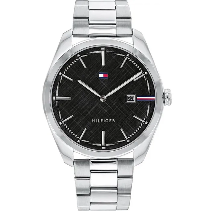 Tommy Hilfiger Mens Quartz Watch Theo Black Dial Silver Steel Bracelet 1710440 Tommy Hilfiger Bracelets Tommy Hilfiger Mens Quartz Watch Theo Black Dial Silver Steel Bracelet 1710440 Tommy Hilfiger Bracelets