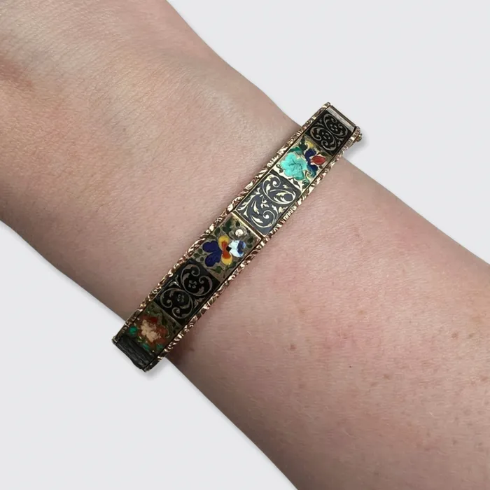 Victorian Hidden Panel Enamel Bracelet 21stfinds Bracelets