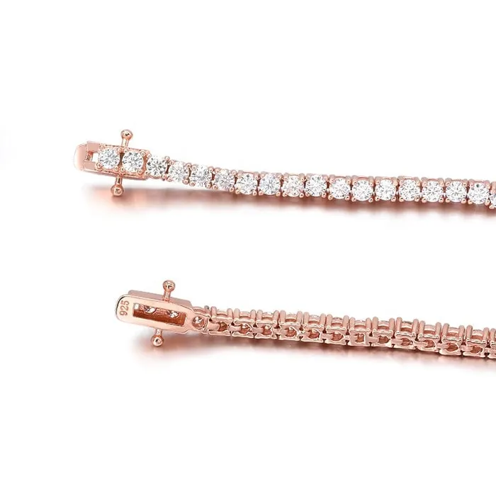 VVS Jewelry 10k Solid Gold VVS1 Moissanite Diamond 3mm Tennis Bracelet VVS Jewelry Bracelets