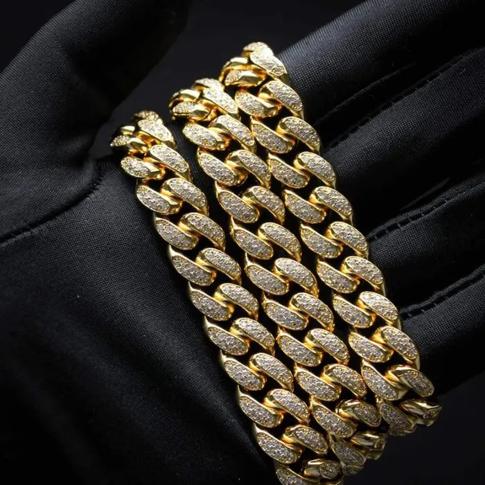 VVS Jewelry 70 VVS Jewelry 12MM Diamond Prong Cuban Chain Cuban Bracelet Bracelets