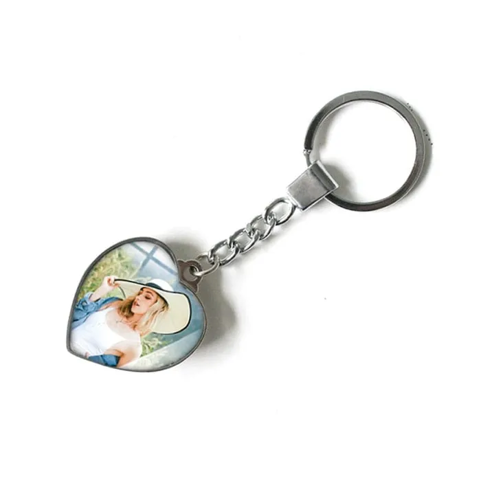 VVS Jewelry Custom Photo Keychain HeartShaped Necklaces