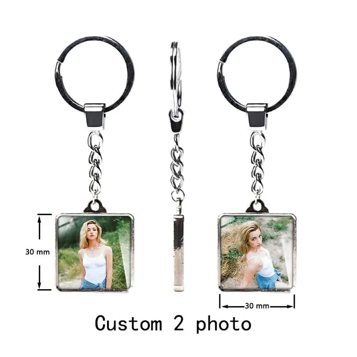 VVS Jewelry Custom Photo Keychain HeartShaped Necklaces