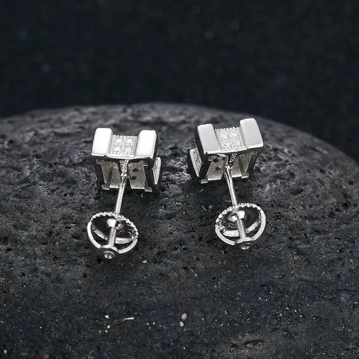 VVS Jewelry Earrings VVS Moissanite Square Diamond Stud Earring