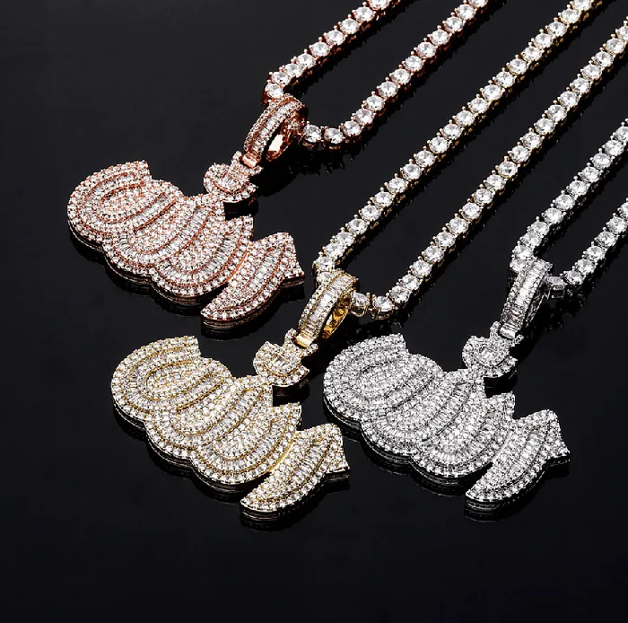 VVS Jewelry Icy Allah Micro Pave Pendant Necklace VVS Jewelry Necklaces