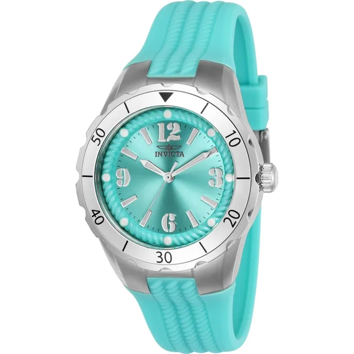 Watches Invicta Invicta Womens Watch Angel Silver Case Light Blue Silicone Rubber Strap 24124 Watches Invicta Invicta Womens Watch Angel Silver Case Light Blue Silicone Rubber Strap 24124