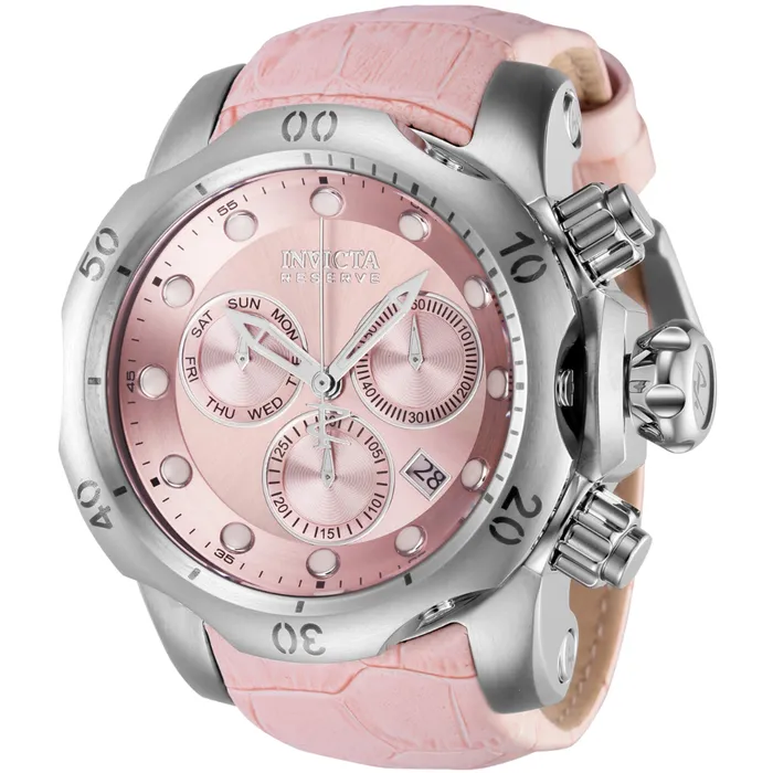 Watches Invicta Mens Watch Reserve Quartz Chronograph Pink Dial Leather Strap 42617 Invicta Watches Invicta Mens Watch Reserve Quartz Chronograph Pink Dial Leather Strap 42617 Invicta