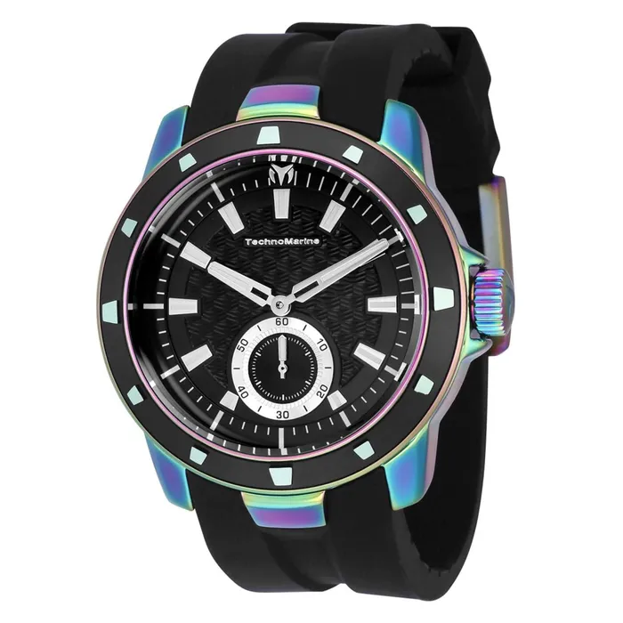 Watches TechnoMarine Technomarine Mens Watch UF6 Black Dial Iridescent Case Silicone Strap TM621007 Watches TechnoMarine Technomarine Mens Watch UF6 Black Dial Iridescent Case Silicone Strap TM621007