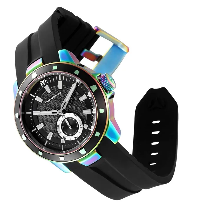 Watches TechnoMarine Technomarine Mens Watch UF6 Black Dial Iridescent Case Silicone Strap TM621007 Watches TechnoMarine Technomarine Mens Watch UF6 Black Dial Iridescent Case Silicone Strap TM621007