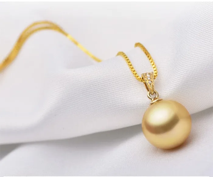 YSG Womens Fine Fashion 18K Solid Gold Diamond Studs Genuine Pearl Necklace Divine Inspiration Styles Necklaces