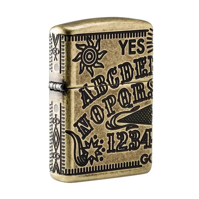 Zippo Necklaces Zippo Windproof Lighter Ouija Board Design Antique Brass Finish Refillable 49001 Zippo Necklaces Zippo Windproof Lighter Ouija Board Design Antique Brass Finish Refillable 49001