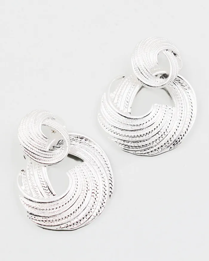 06222023 Earrings Textured Metal Dangle Earrings 06222023 Earrings Textured Metal Dangle Earrings