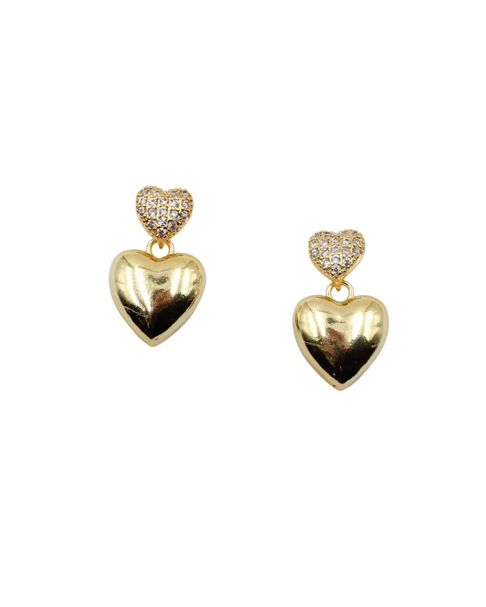 14k Gold Dipped Heart Earrings JAN2025 Earrings 14k Gold Dipped Heart Earrings JAN2025 Earrings