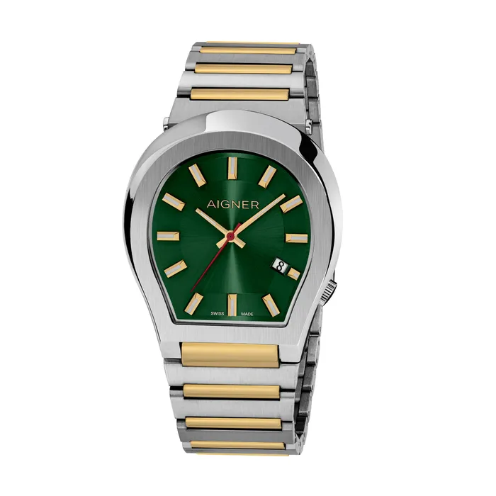 Aigner Bracelets Aigner Milano Mens Green Dial Silver Gold Bracelet Watch Aigner Bracelets Aigner Milano Mens Green Dial Silver Gold Bracelet Watch
