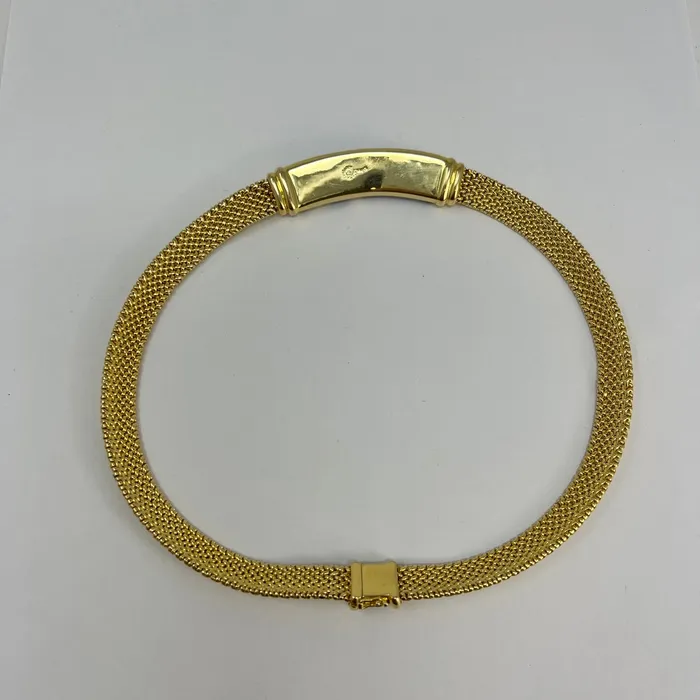 Asch Grossbardt 14K Gold Necklace with Front Element with Inlays Asch Grossbardt Necklaces
