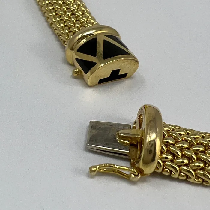 Asch Grossbardt 14K Gold Necklace with Front Element with Inlays Asch Grossbardt Necklaces
