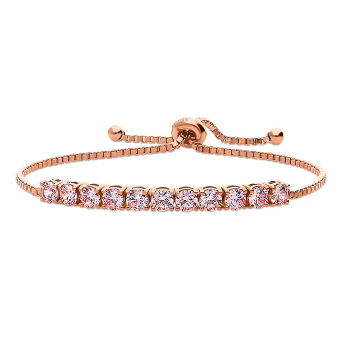 BERRICLE Bracelets Bar CZ Tennis Bracelet in Rose Gold Flashed Sterling Silver 49 BERRICLE Bracelets Bar CZ Tennis Bracelet in Rose Gold Flashed Sterling Silver 49