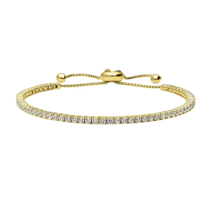 BERRICLE Bracelets Bar CZ Tennis Bracelet in Sterling Silver 610