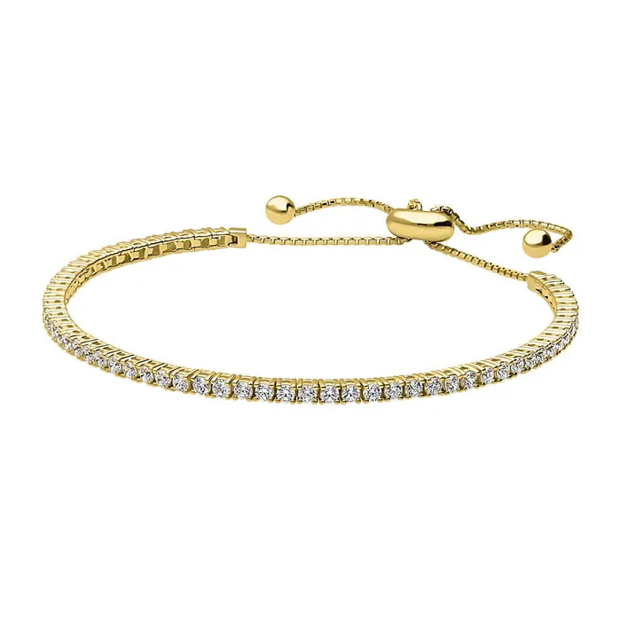 BERRICLE Bracelets Bar CZ Tennis Bracelet in Sterling Silver 610