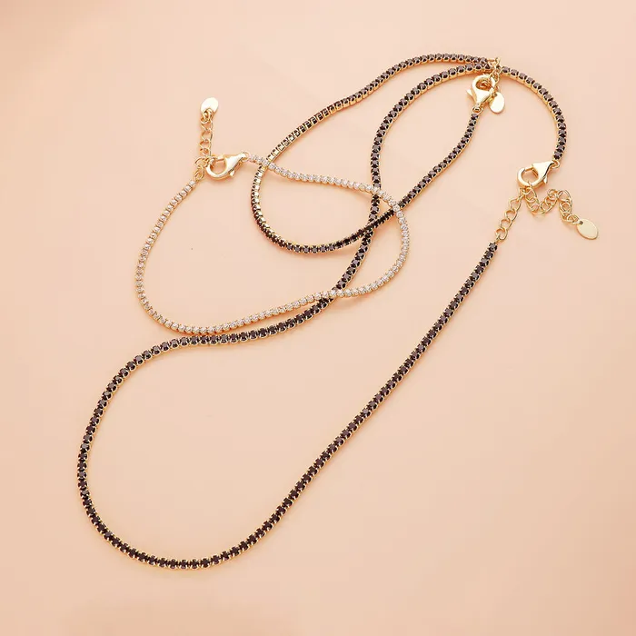 BERRICLE CZ Tennis Choker Necklace in Sterling Silver Necklaces