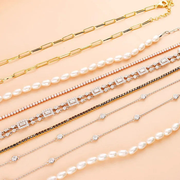 BERRICLE CZ Tennis Choker Necklace in Sterling Silver Necklaces
