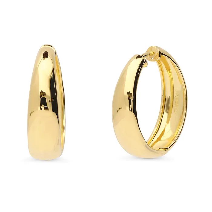 BERRICLE Earrings Dome Hoop Earrings in Sterling Silver 2 Pairs