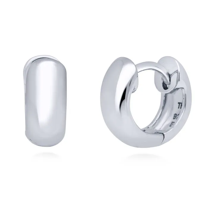 BERRICLE Earrings Dome Huggie Earrings in Sterling Silver 2 Pairs