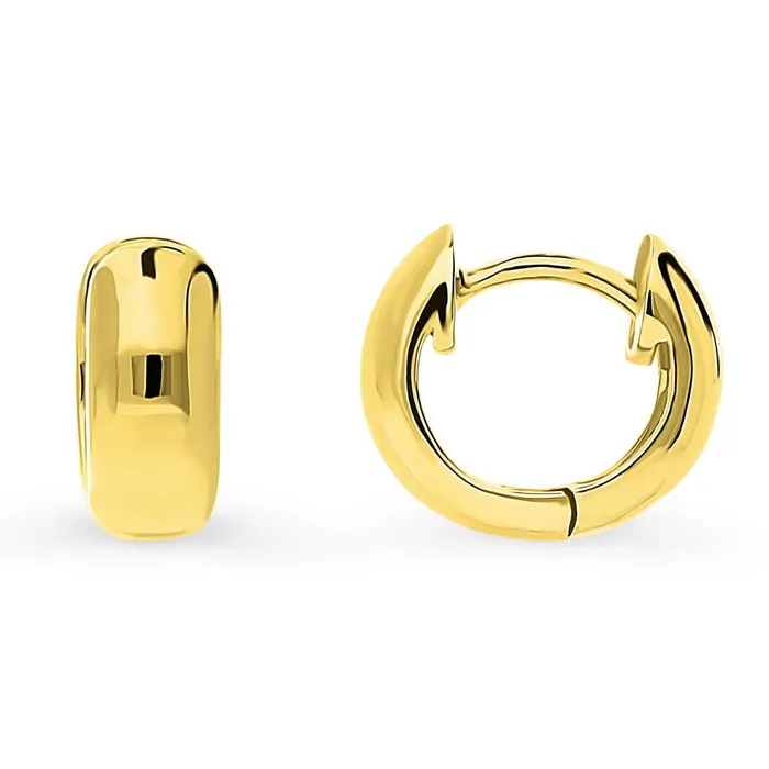 BERRICLE Earrings Dome Huggie Earrings in Sterling Silver 2 Pairs