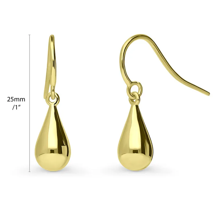 BERRICLE Earrings Teardrop Fish Hook Earrings in Sterling Silver