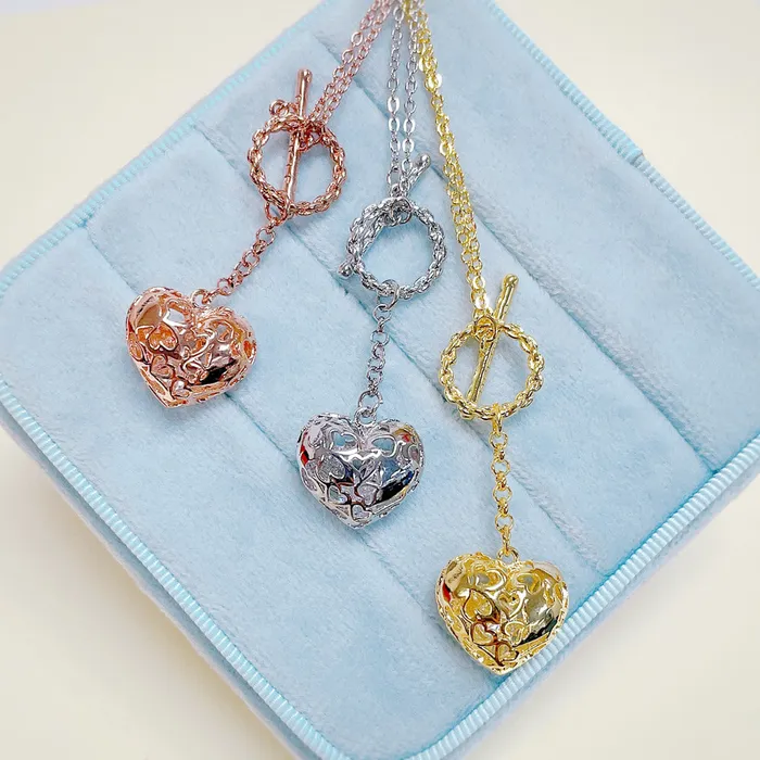 BERRICLE Necklaces Heart Open Circle CZ Toggle Lariat Necklace