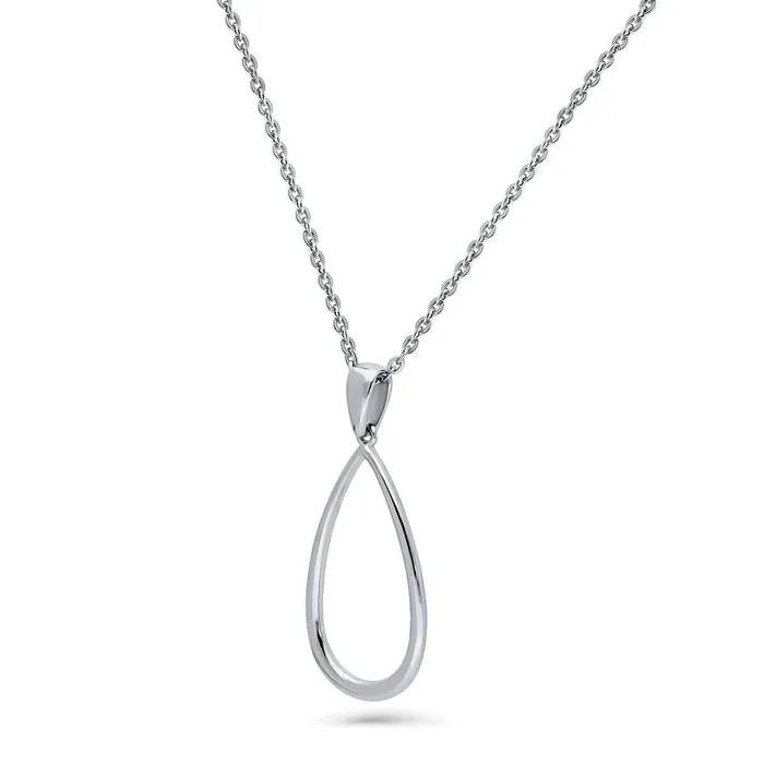 BERRICLE Necklaces Teardrop Necklace and Earrings in Sterling Silver